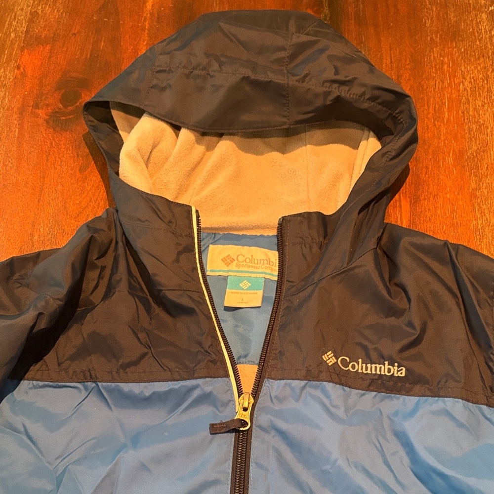 Columbia Kids Navy and Light Blue Raincoat